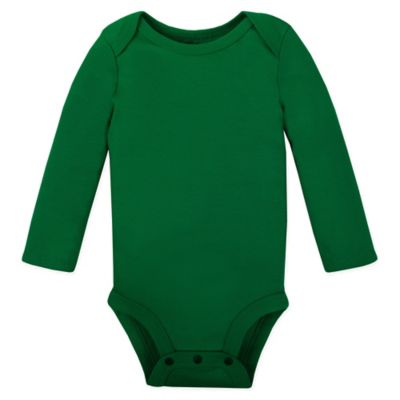 green baby bodysuit
