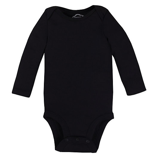Alternate image 1 for Lamaze® Organic Cotton Long Sleeve Bodysuit in Black