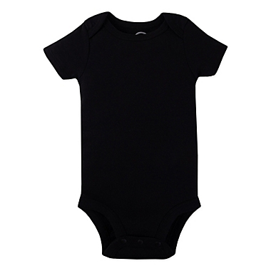 Lamaze&reg; Organic Cotton Short Sleeve Bodysuit in Black. View a larger version of this product image.