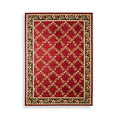 Safavieh Lyndhurst Collection Feodore 3-Foot 3-Inch x 5-Foot 3-Inch Rug in Red and Black. View a larger version of this product image.