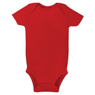 red baby bodysuit