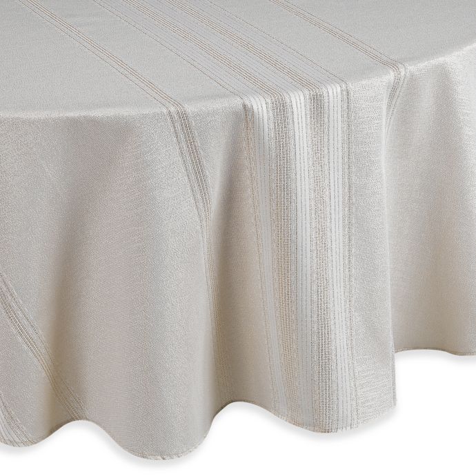 Brilliant Holiday Stripe 70inch Round Tablecloth 020