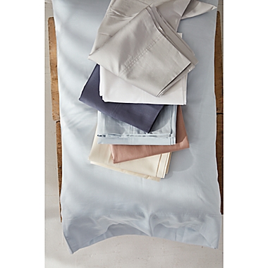 Nestwell&trade; Cotton Sateen 400-Thread-Count Twin XL Fitted Sheet in Shadow Grey. View a larger version of this product image.