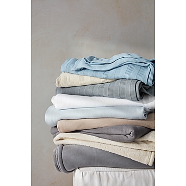 Nestwell&trade; Flatweave MicroCotton&reg; King Blanket in Light Grey. View a larger version of this product image.