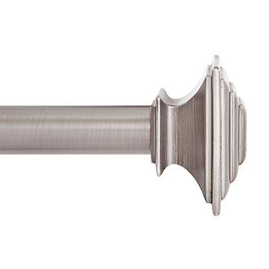 Kenney&trade; Mission 90-Inch to 130-Inch Adjustable Curtain Rod in Pewter. View a larger version of this product image.