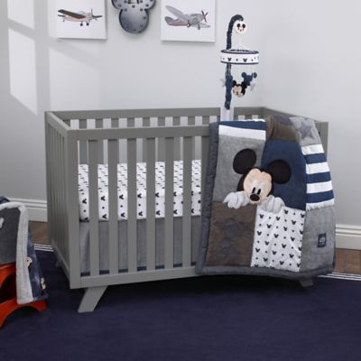 mickey mouse cot bumper set