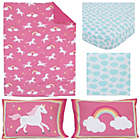 Alternate image 2 for carter&#39;s&reg; Rainbows and Unicorns 4-Piece Toddler Bedding Set in Pink