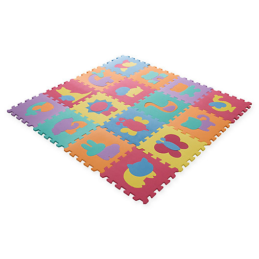Alternate image 1 for Hey! Play! Interlocking Foam Tile Play Mat with Animals