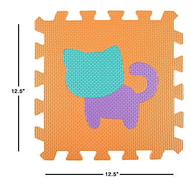 Hey! Play! Interlocking Foam Tile Play Mat with Animals. View a larger version of this product image.