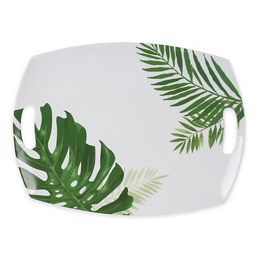 Alternate image 1 for Everyday White® by Fitz and Floyd Palm Rectangular Serving Platter