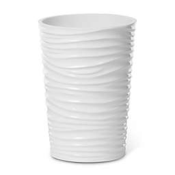 Roselli Trading By the Sea Wastebasket in White Swirl