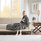 Alternate image 1 for Beautyrest Heated Plush Oversized Solid Throw in Grey