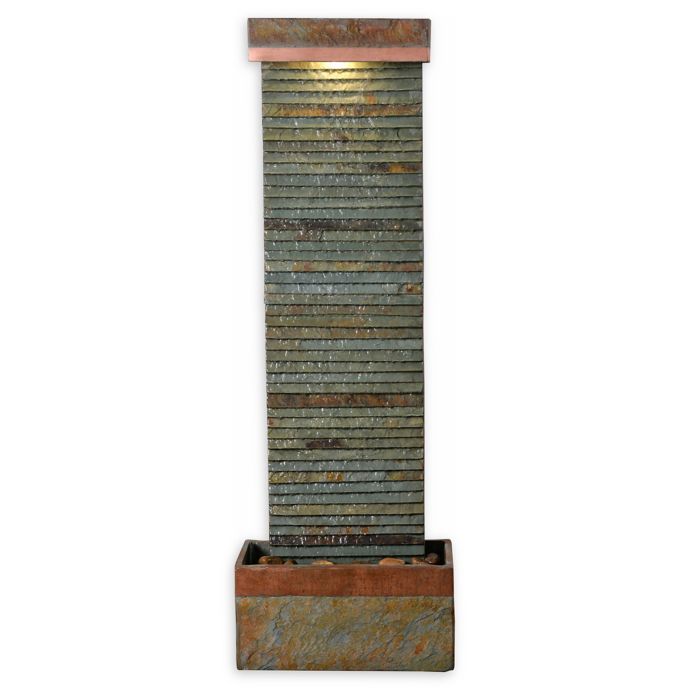 Kenroy Home Stave Indoor Outdoor Floor Fountain In Slate With