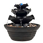 Alternate image 0 for Pure Garden Cascading 3-Tier LED Fountain in Black with Pump