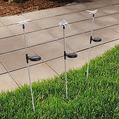 Pure Garden 3-Piece Solar Outdoor LED Yard Stakes. View a larger version of this product image.