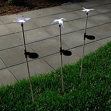 Pure Garden 3-Piece Solar Outdoor LED Yard Stakes. View a larger version of this product image.