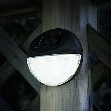 Pure Garden 4-Count LED Solar Lights in Black. View a larger version of this product image.