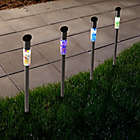 Alternate image 3 for Pure Garden Solar LED Light Steel Mosaic Column