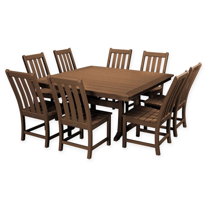 Outdoor Patio Dining Set 9 Piece  9 Piece EcoWood Extendable Outdoor