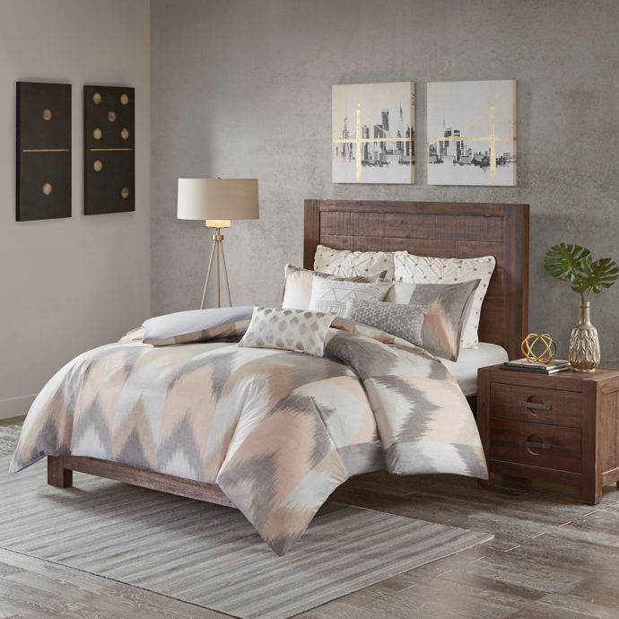Ink Ivy Alpine 3 Piece Duvet Cover Set In Blush Bed Bath And