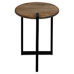American Trails Sundial Contemporary Round End Table in Grey/Black