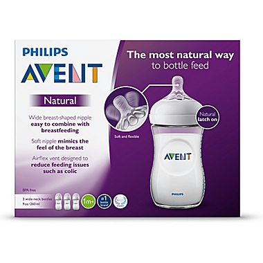 Philips Avent Natural 3-Pack 9 oz. Bottles in Clear. View a larger version of this product image.