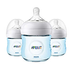 Philips Avent 3-Pack 4 oz. Natural Baby Bottles in Blue