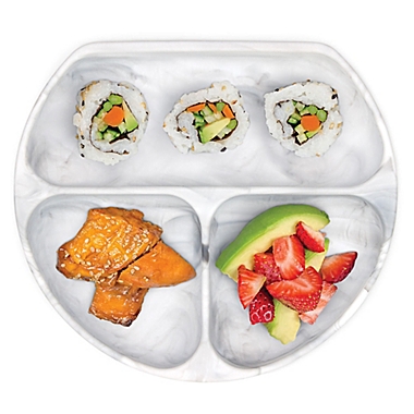 Bumkins&reg; Silicone Grip Toddler Dish in Marble. View a larger version of this product image.