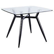 LumiSource&reg; Clara Metal and Glass Dining Table in Black