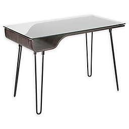 LumiSource® Avery Mid-Century Modern Desk in Dark Grey