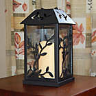Alternate image 2 for Metal Vine Lantern with LED Candle and Timer in Black
