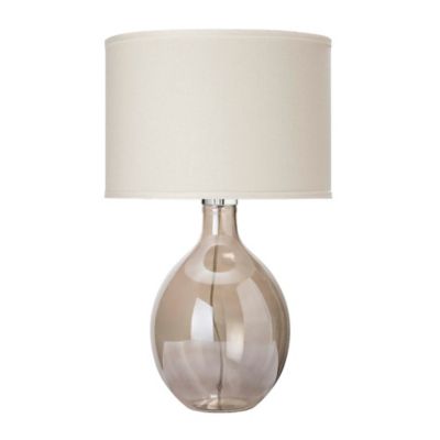 grey glass table lamp