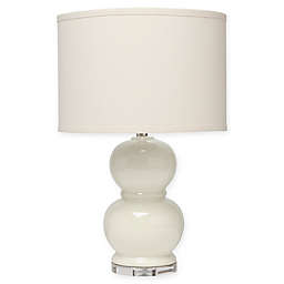 Bubble Table Lamp in Beige with Fabric Shade