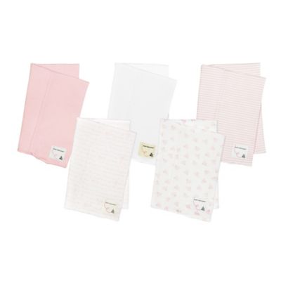 pink burp cloths