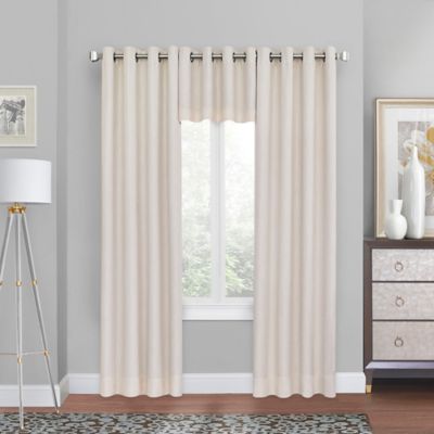 Quinn Grommet 100% Blackout Window Curtain Panel and Valance