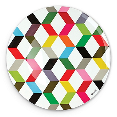 French Bull&reg; Ziggy Multicolor Chevron Round Platter. View a larger version of this product image.