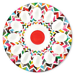 French Bull® Ziggy Multicolor Chevron Egg Platter