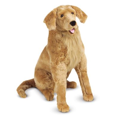 large stuffed golden retriever