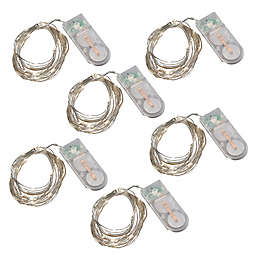 LumaBase® Battery-Operated Fairy String Lights in Cool White (Set of 6)