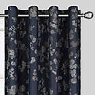 Alternate image 1 for Brookstone&reg; Harris Botanical 95-Inch 100% Blackout Curtain Panel in Sapphire (Single)
