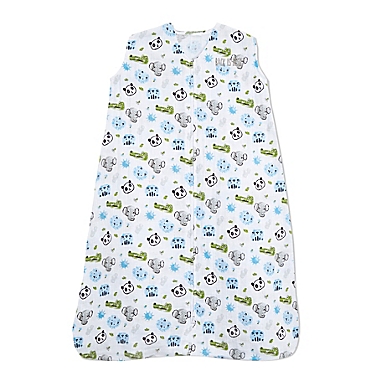HALO&reg; Medium Animal Faces Muslin SleepSack&reg; in Blue. View a larger version of this product image.