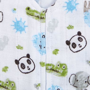 HALO&reg; Medium Animal Faces Muslin SleepSack&reg; in Blue. View a larger version of this product image.