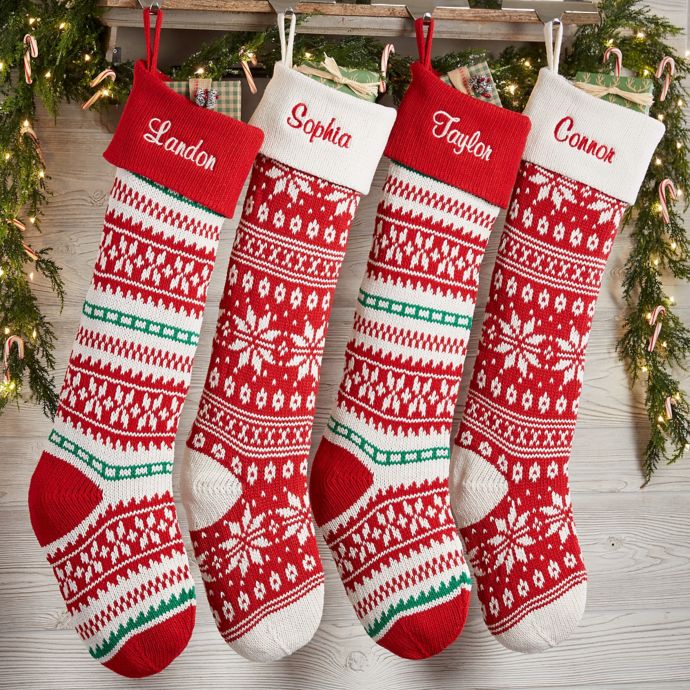 Holiday Sweater Personalized Jumbo Knit Stockings