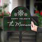 Alternate image 1 for Christmas Plaid Personalized Magnetic Garden Sign
