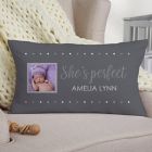 Alternate image 2 for Baby Story Personalized 12-Inch x 22-Inch Lumbar Photo Keepsake Pillow Collection