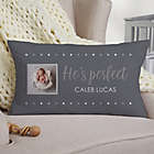 Alternate image 2 for Baby Boy&#39;s Story Personalized 12-Inch x 22-Inch Lumbar Photo Keepsake Pillow