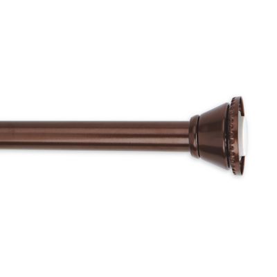 Bath Bliss 42-Inch 72-Inch Tension Shower Rod in Bronze