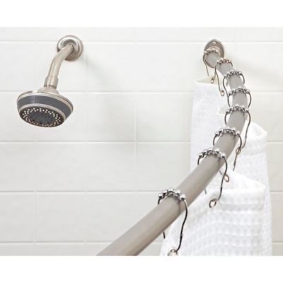 42 Inch 72 Curved Shower Rod, Fixed Mount Shower Curtain Rod