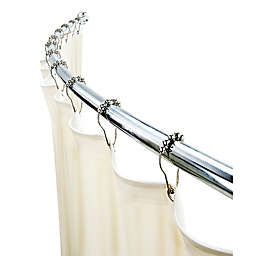 Bath Bliss 42-Inch 72-Inch Curved Shower Rod in Chrome