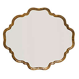 Elise 27-Inch x 31-Inch Scalloped Mirror in Antique Gold
